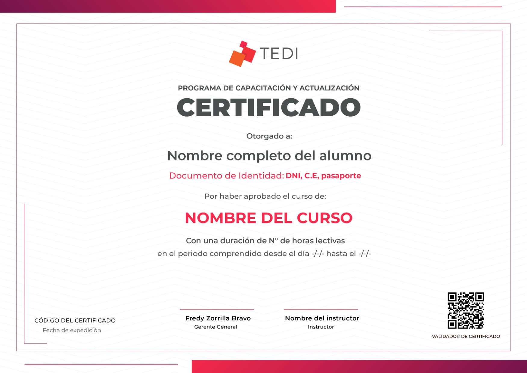 Certificado TEDI